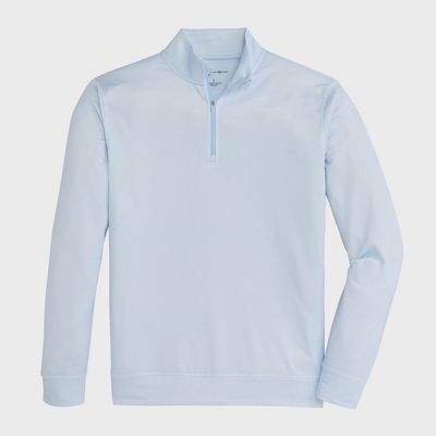 Hairline Stripe Printed Performance 1/4 Zip Pullover - Sky