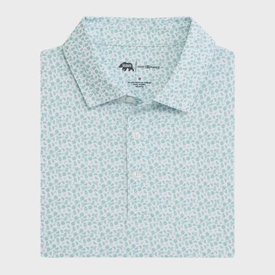 Rita Printed Performance Polo - Aquifer