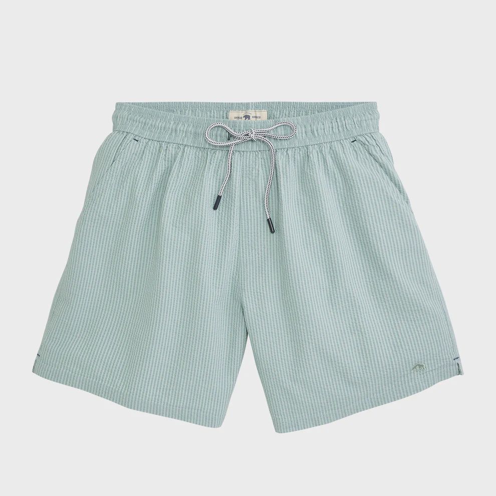 Coastal Seersucker Swim Trunk - Surf