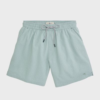 Coastal Seersucker Swim Trunk - Surf