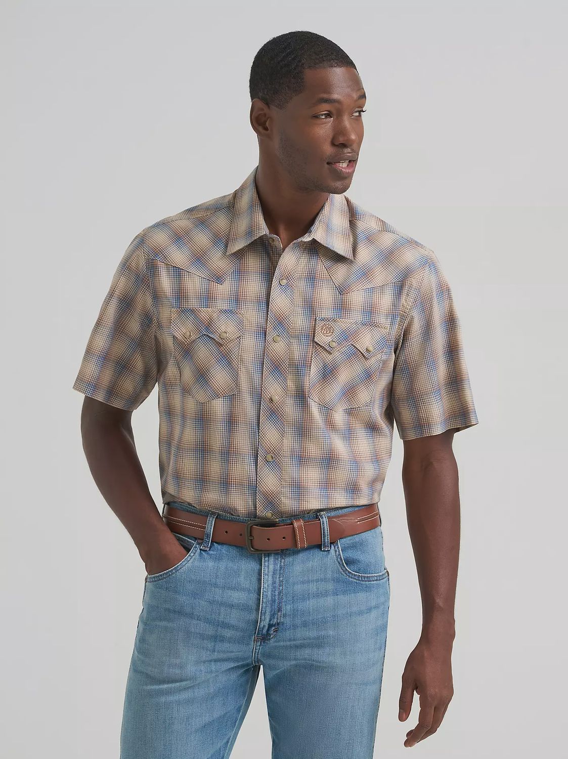 Retro® Short Sleeve Sawtooth Western Snap - Dust Bowl