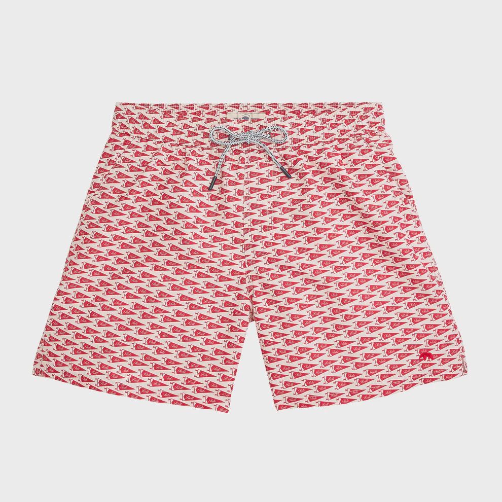 Roll Tide Pennant Swim Trunk - Cream