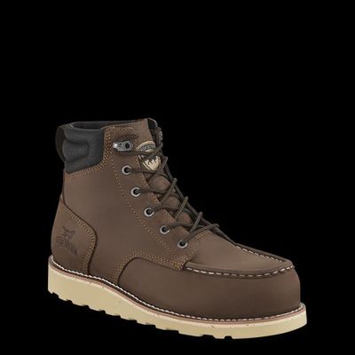 Pipestone 6 Inch Lace Up Wedge Sole Moc Toe Boot