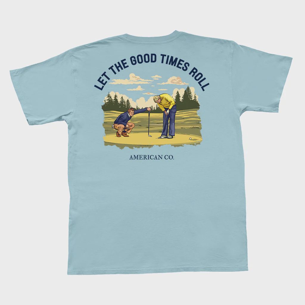 Let The Good Times Roll Short Sleeve Tee - Sky Blue