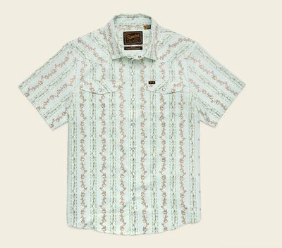 H Bar B Snapshirt - Hibiscus Ribbons - Mint