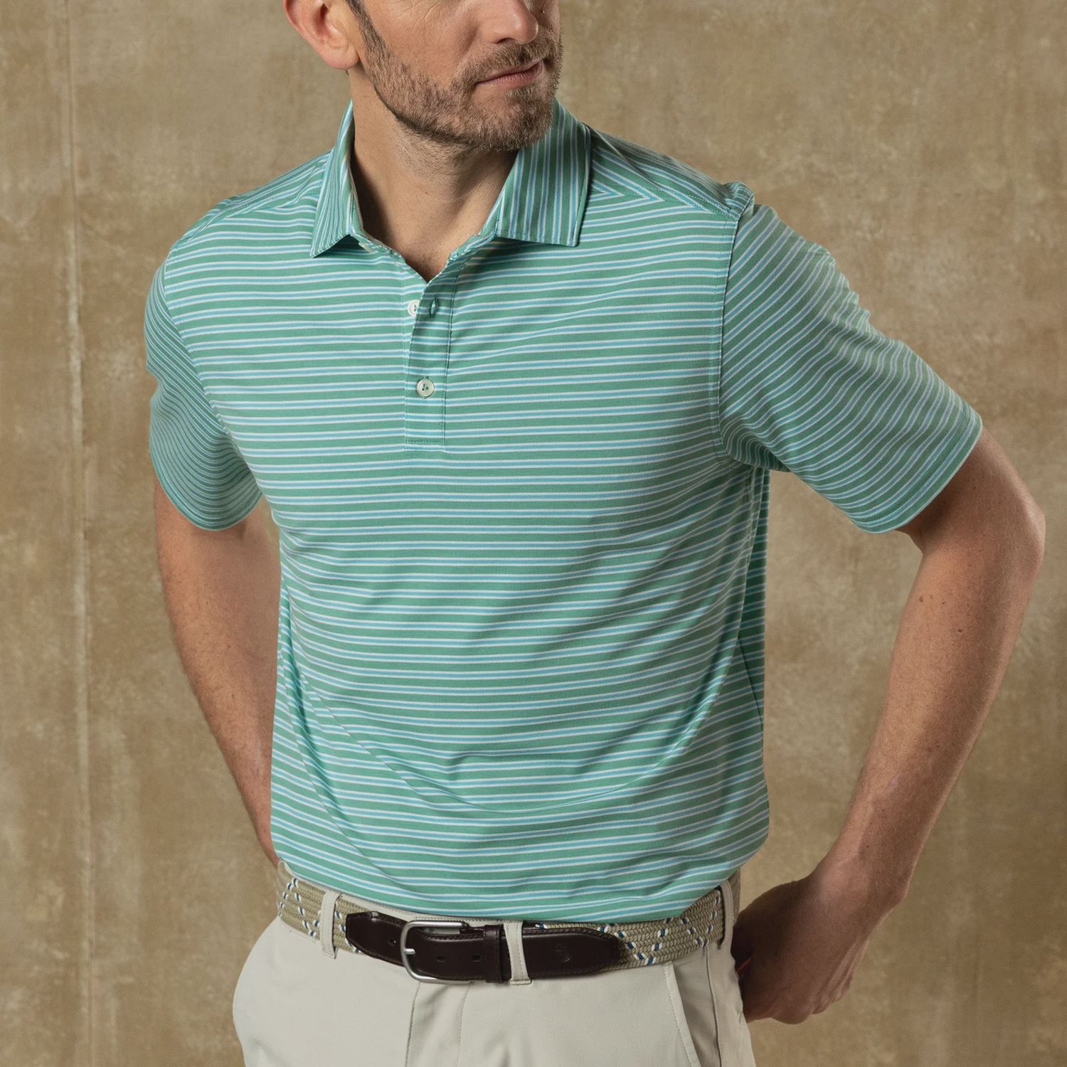 Summerford Performance Jersey Polo - Aspen Green