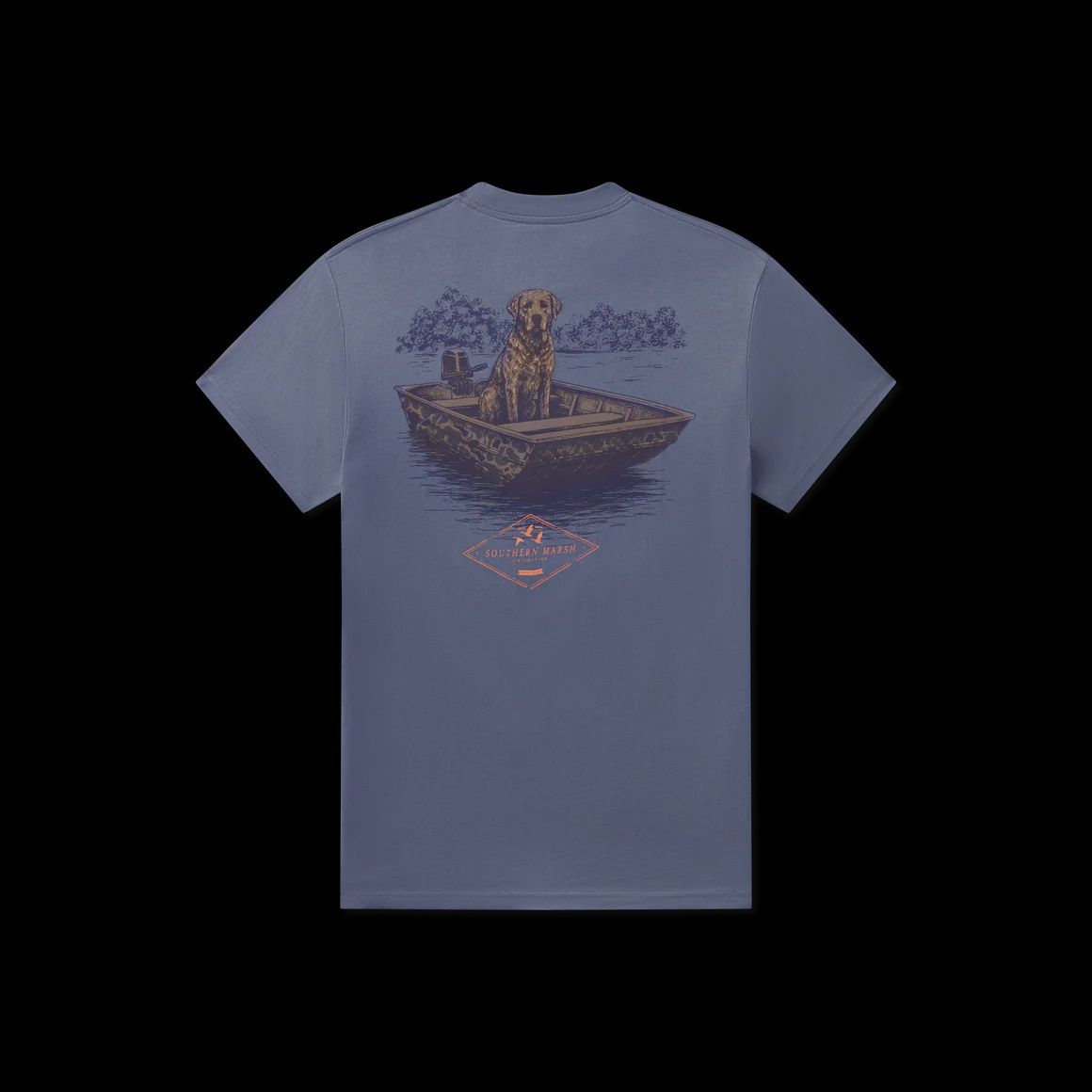 Patient Pup Short Sleeve Tee - Washed Oxford Blue