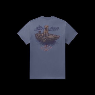 Patient Pup Short Sleeve Tee - Washed Oxford Blue