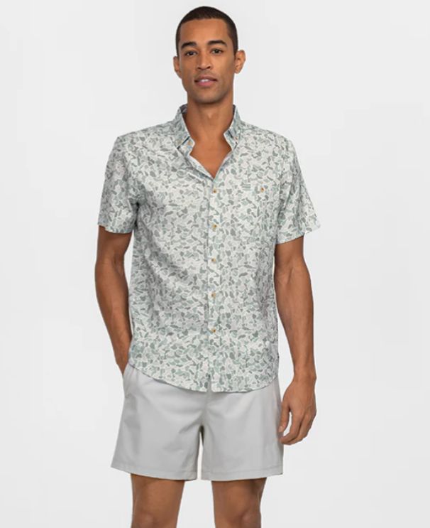 Hooked On Camo Baja Short Sleeve Shirt