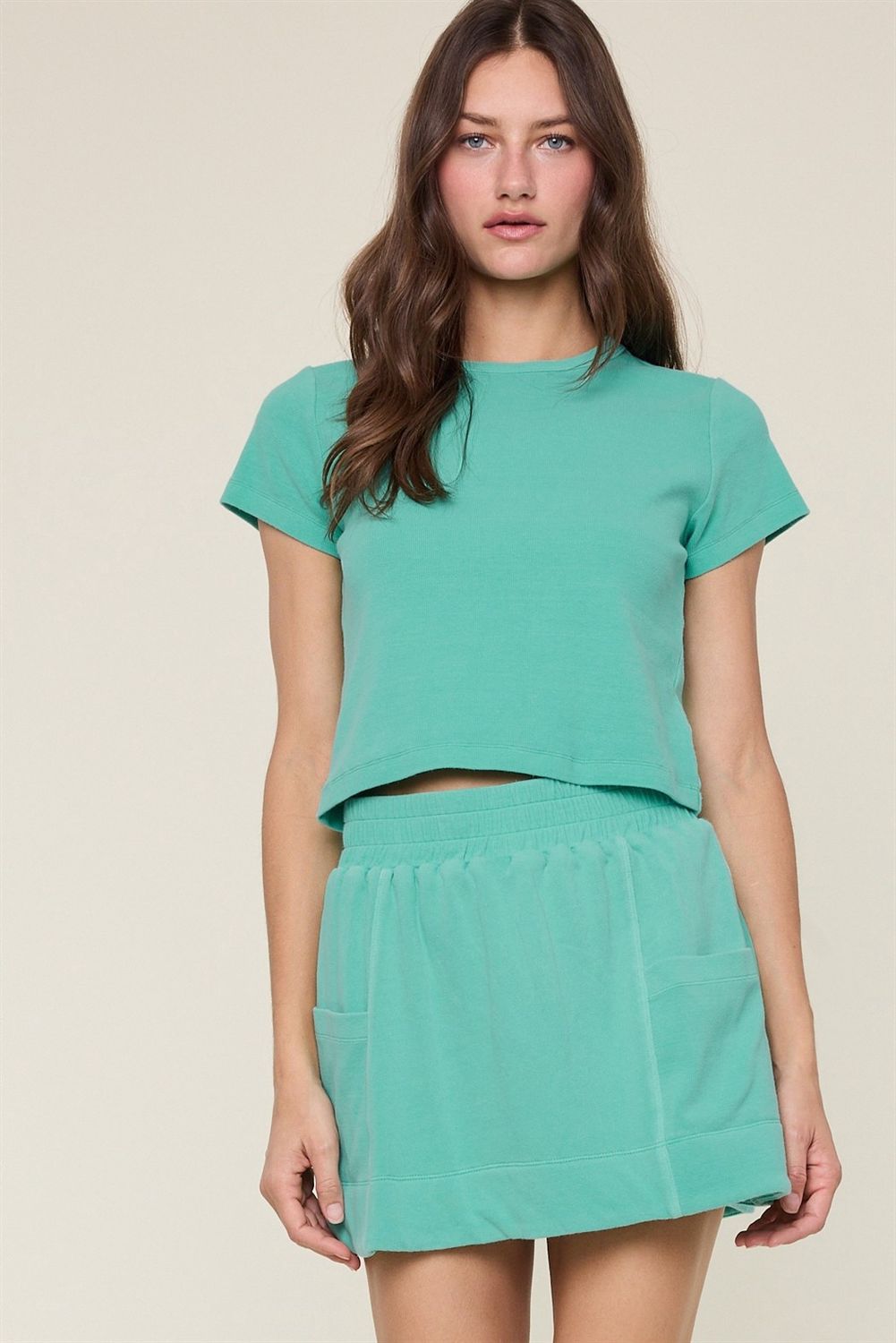 The List Skirt Set - Seafoam