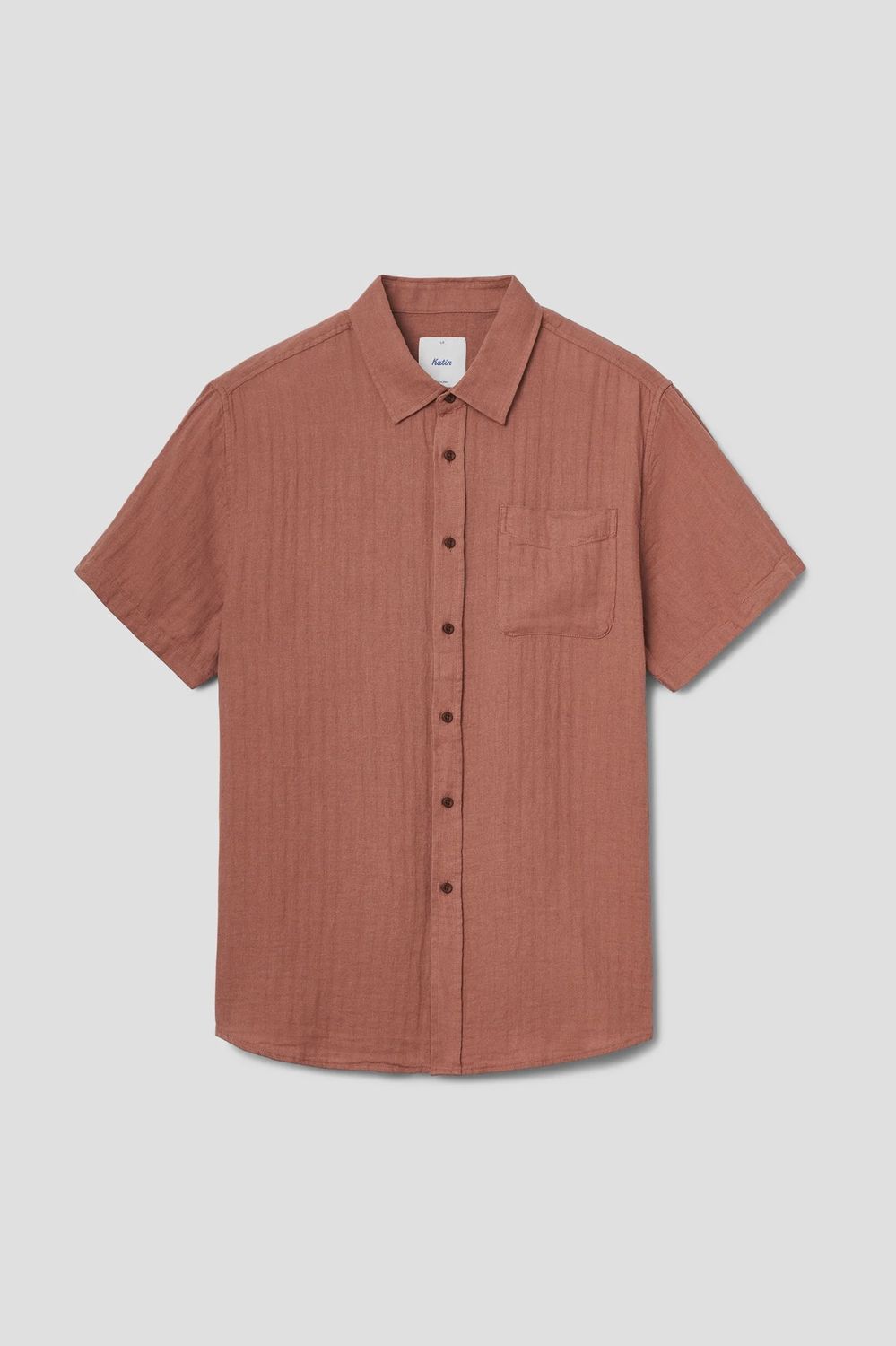 Alan Solid Shirt - Dark Clay