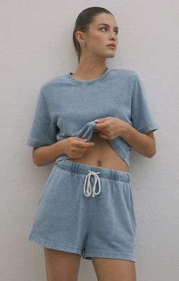 Hunter Knit Denim Short - Calypso Blue Indigo