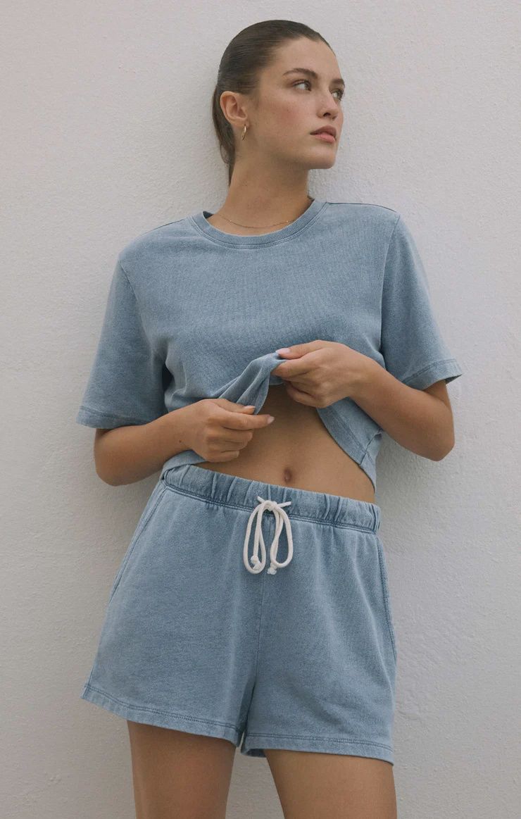 Hunter Knit Denim Short - Ocean Air Indigo