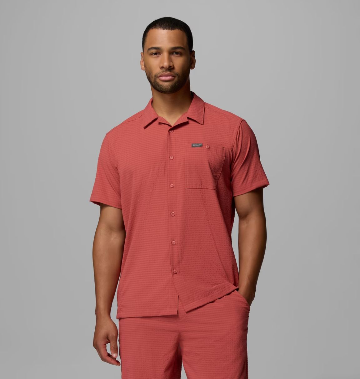 Utilizer™ Short Sleeve Camp Shirt - Washed Red
