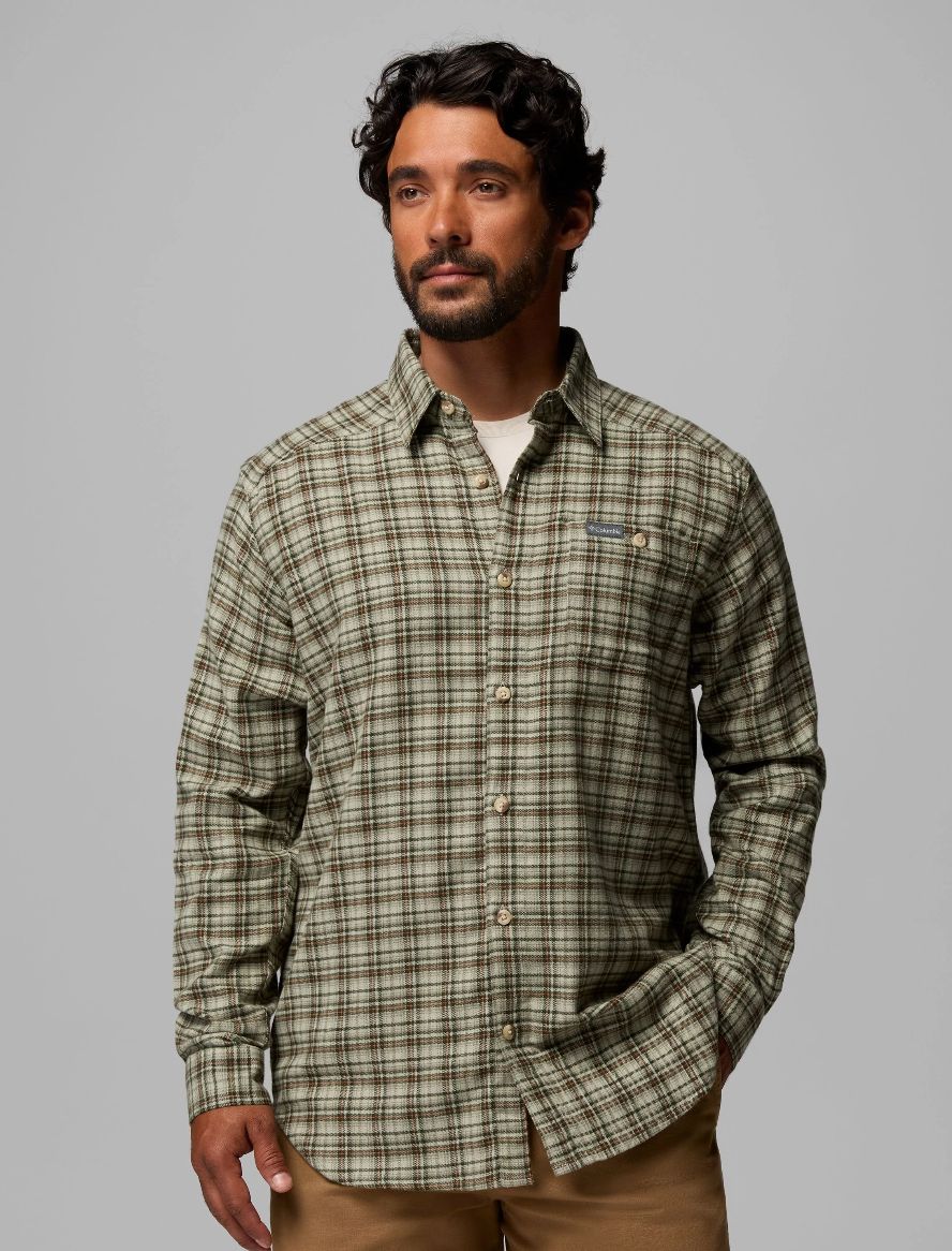 Cornell Woods™ Flannel Long Sleeve Shirt - Safari Cozy Check