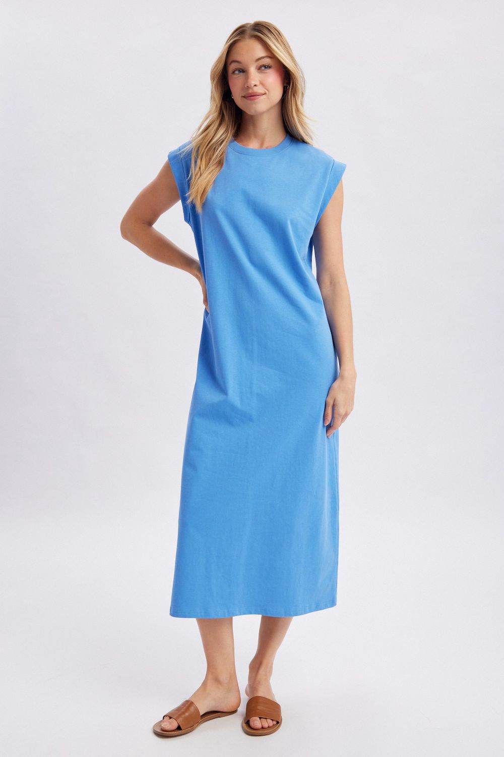 After You Cap Sleeve Midi Dress - Coastal