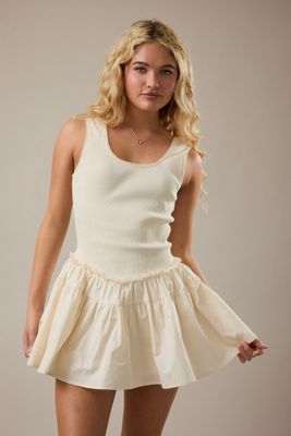 Falling For You Sleeveless Mini Dress - Cream