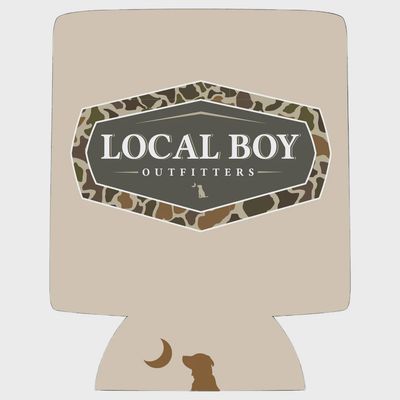 Vintage Emblem Koozie - Cream