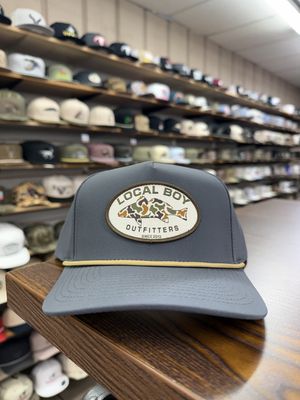 Vintage Redfish Patch HC Rope Hat - Charcoal