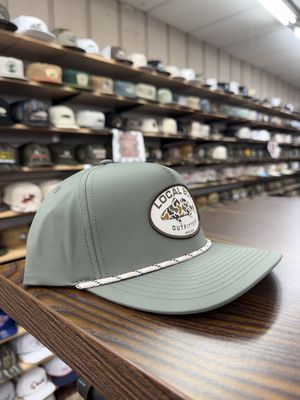 Vintage Redfish Patch HC Rope Hat - Sage