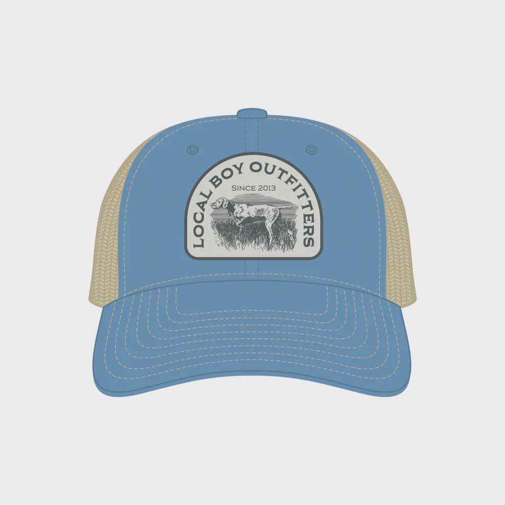 Vintage Pointer Trucker Hat - Columbia Blue/Khaki