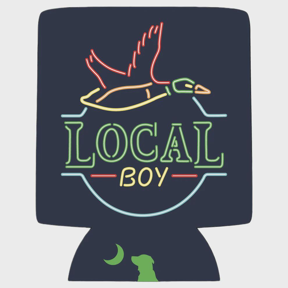 Neon Duck Latte Koozie - Navy