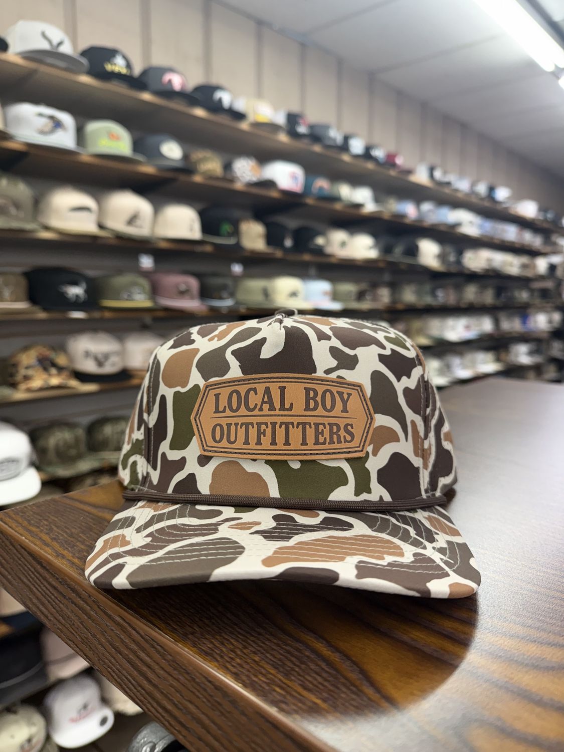 Leather Crest Perf Rope Hat - Localflage Vintage