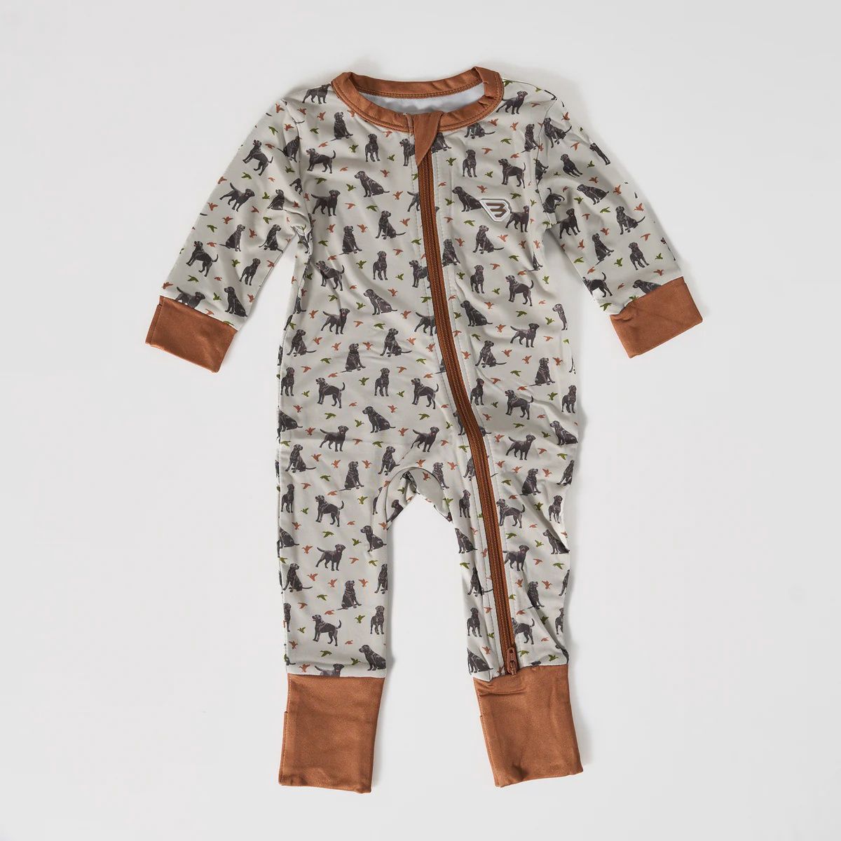 Baby Onsie Zip Up - Ducks &amp; Dogs