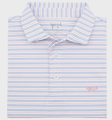 Melon Stripe Polo
