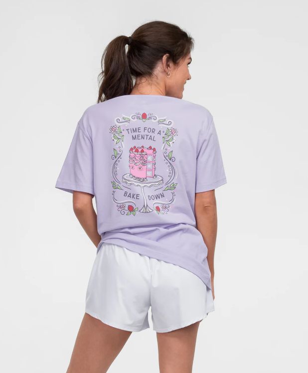 On My Mind Puff Print Tee Short Sleeve Tee - Pastel Lilac
