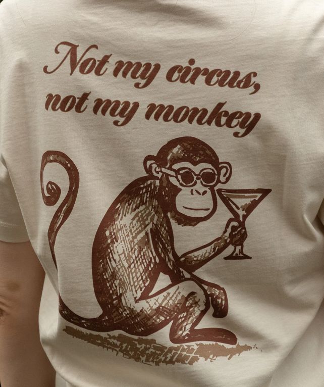 Not My Monkey Tee Short Sleeve Tee - Moonlight