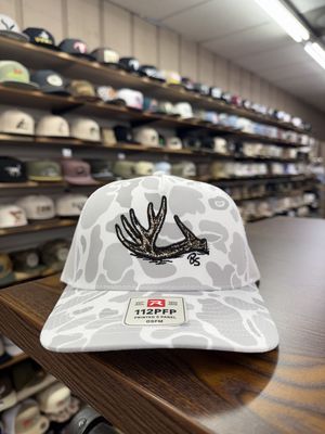 Antler Shed Trucker Hat - Blizzard Duck Camo