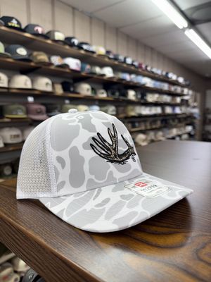Antler Shed Trucker Hat - Blizzard Duck Camo