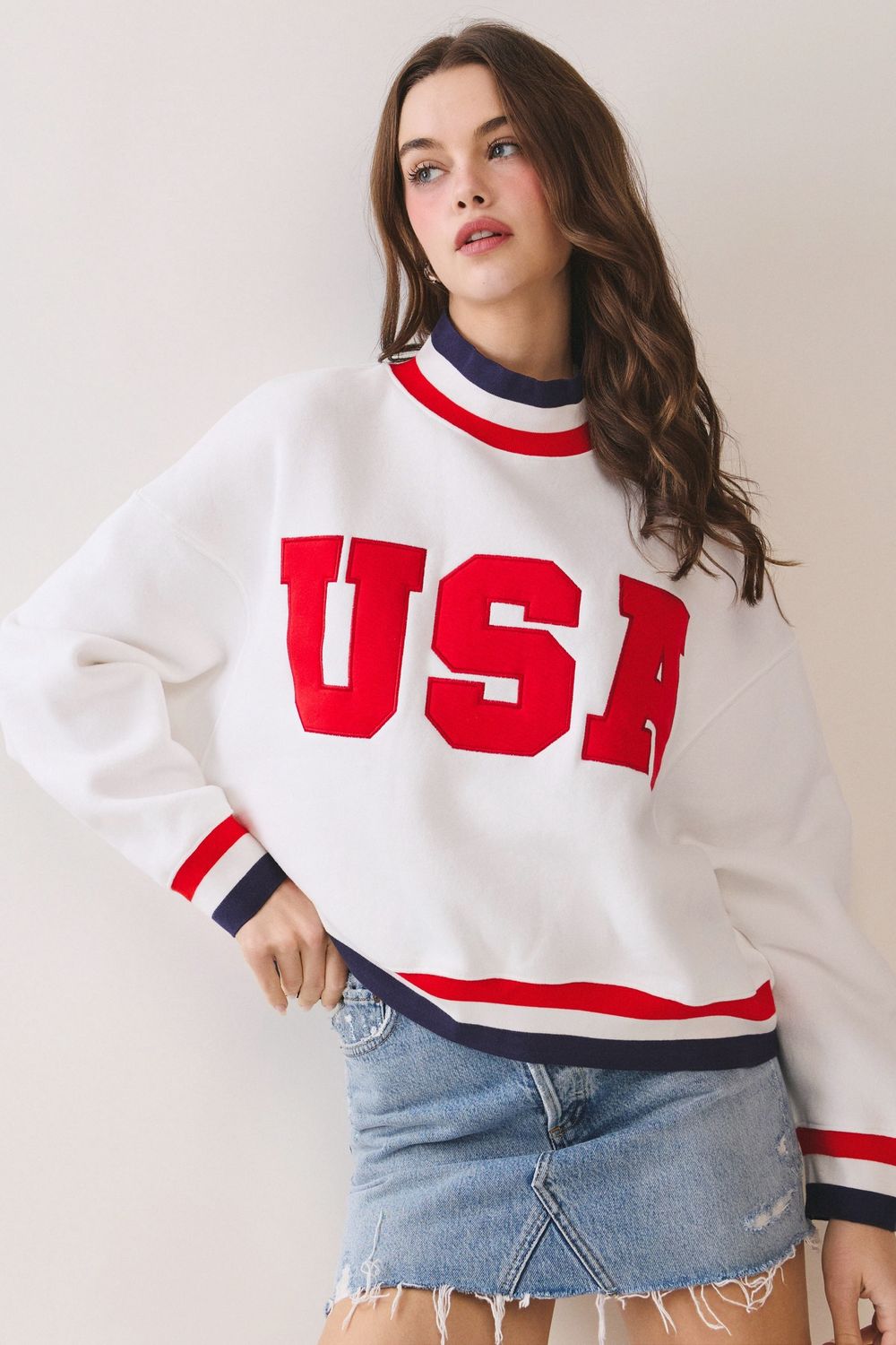 USA Graphic Sweatshirt - White