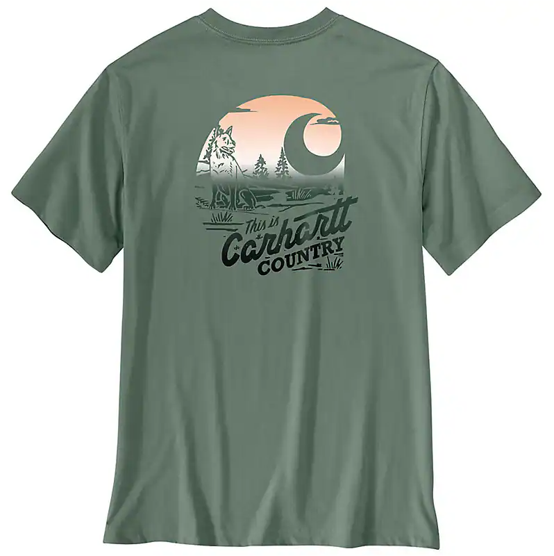 Men's Irvine Relaxed Country T-Shirt - Green Slate