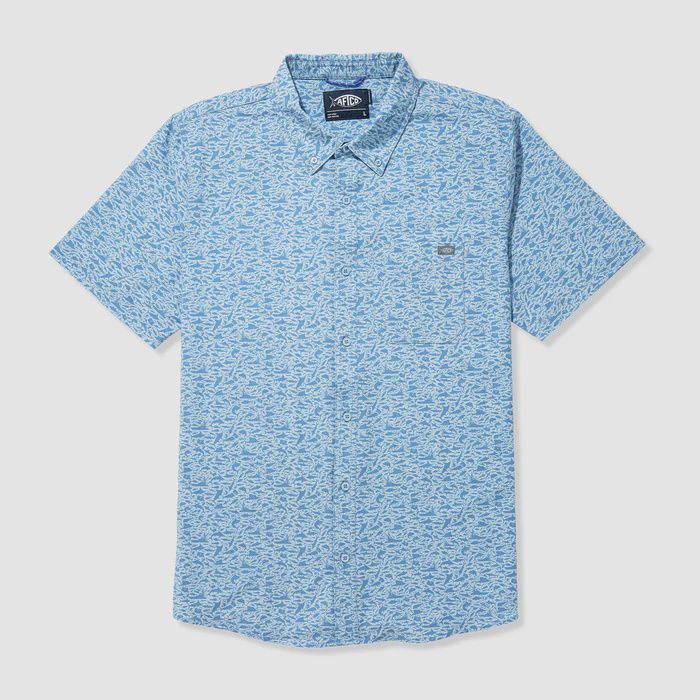 Boatbar Short Sleeve Button Down - Seaside