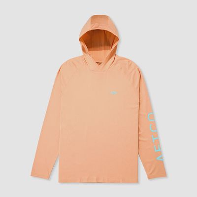 Samurai Sun Protection Hoodie Shirt - Coral Sands Heather