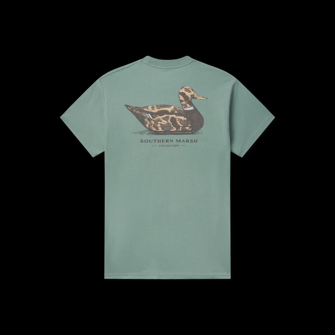 Vintage Camo Duck Decoy Short Sleeve Tee - Burnt Sage