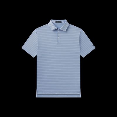 Newcastle Stripe Featherlight Polo - French Blue