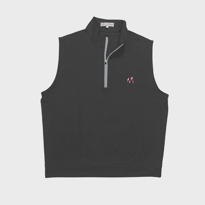 UGA Standing Dawg 1/4 Zip Performance Vest - Black