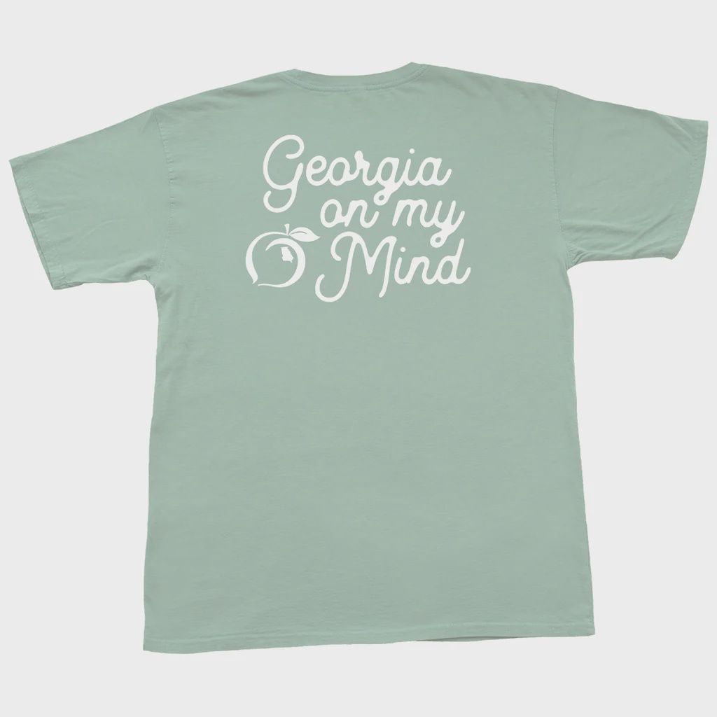 Georgia On My Mind Short Sleeve Tee - Aquafoam