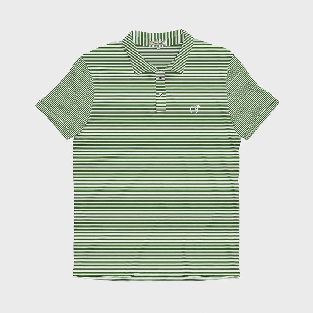 Heathered Jasmine Performance Polo - Kelly Green/White
