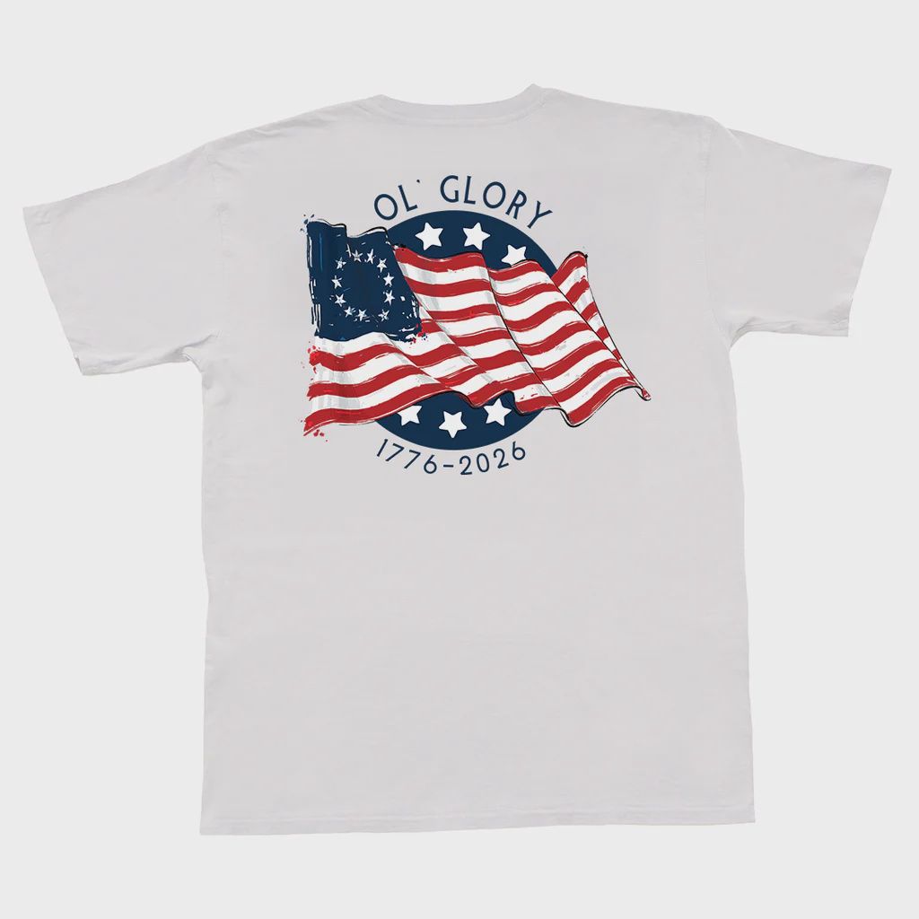 Ol' Glory Flag Short Sleeve Tee - Oyster