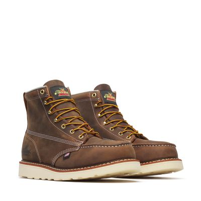 American Heritage 6" Steel Toe Trail Crazy Horse Moc Toe Boot