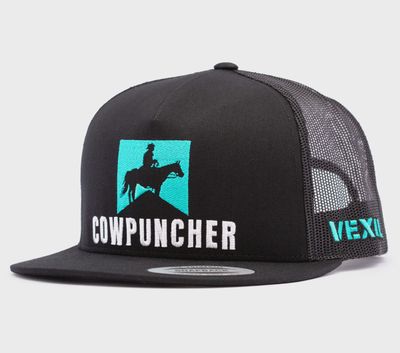 Cowpuncher Banner Hat - Black