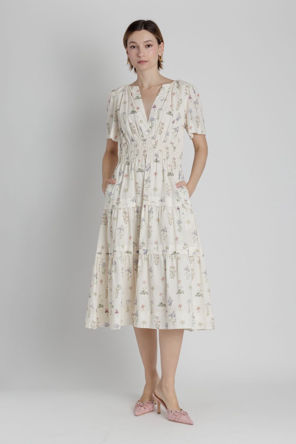 The Juliette Garden Midi Dress - Floral