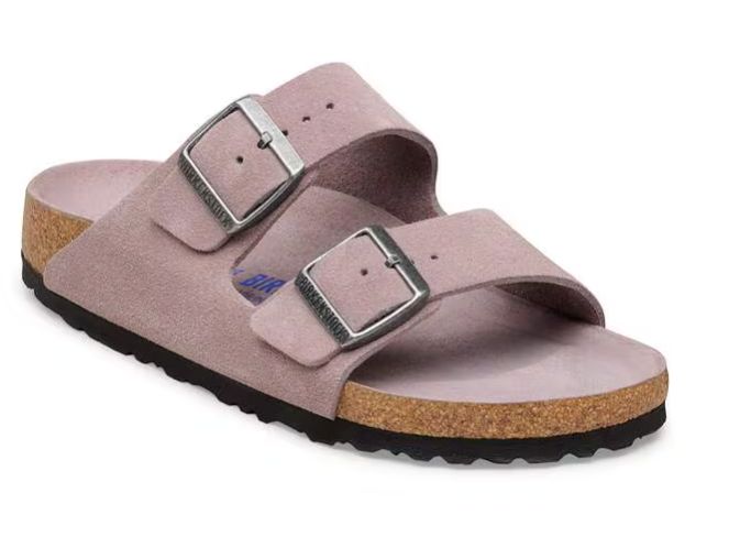 Arizona Soft Footbed Suede Sandal - Faded Purple Tonal