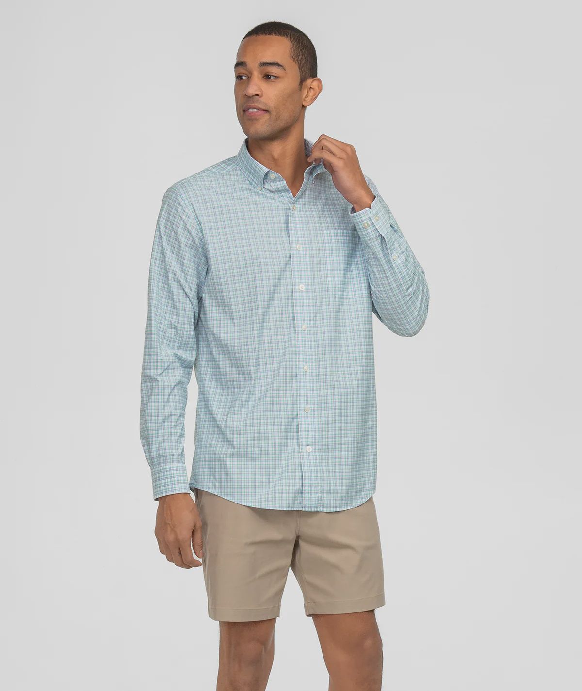 Miramar Plaid Long Sleeve Button Down - Barbados