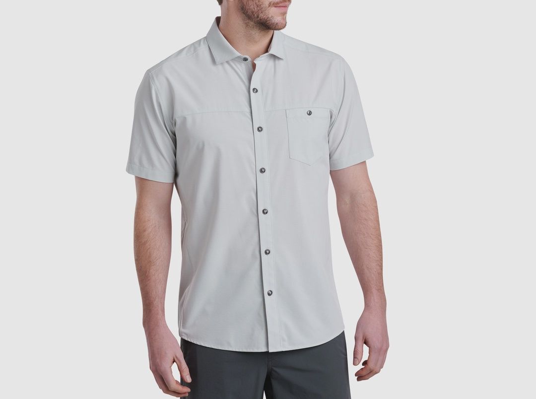 Optimizr Short Sleeve Button Down - Overcast