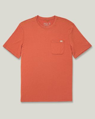 Buxton Tech Short Sleeve Tee Shirt - Lobster Heather